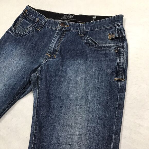 BLUE GURU Jeans Men 36/34 (34x32 actual) Blue Wide Leg Denim Flap Pocket - Picture 5 of 16